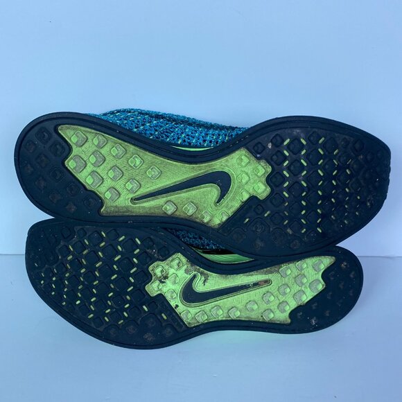 Nike Flyknit Racer Running Shoes Men's 8.5 Blue Lagoon Sneakers 526628 401 - Picture 12 of 16
